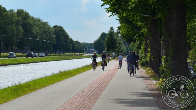 Cycle street fietsstraat Assen Netherlands