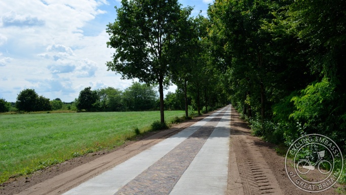 Rural cycle path, Appelscha, Drenthe, NL
