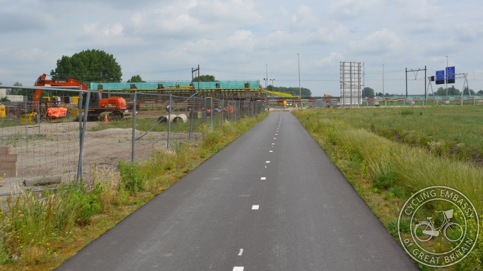 Temporary cycle path, Zoetermeer, NL