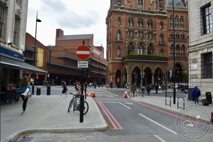 Cycle-only exit, Judd Street, London