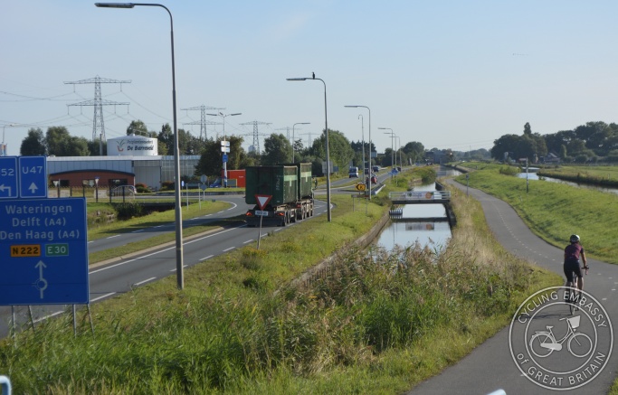 Main road cycle path, De Lier, The Netherlands